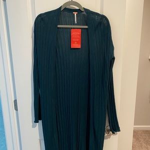 Free People Ribby Rib Cardi Duster